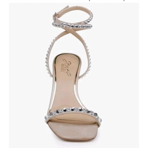 Jewel Badgley Mischka Hosana Stiletto GemstoneStudded Wraparound Strap 11. WS329 - Picture 4 of 6